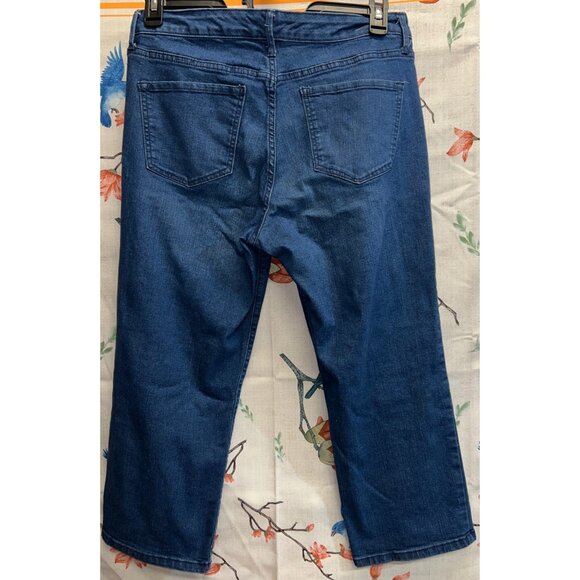 Nine West Chrystie Capri Jeans Size 10 Blue Denim - Picture 2 of 5